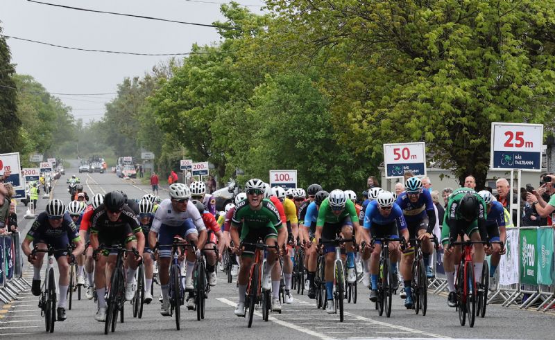 Matthew Fox of the UK: Wheelbase Cabtech Castelli team claims sprint victory on Stage 2 of Rás Tailteann